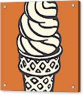 Swirled Soft Serve Ice Cream Cone Acrylic Print