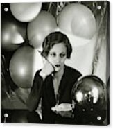 Tallulah Bankhead Surrounded By Balloons Acrylic Print