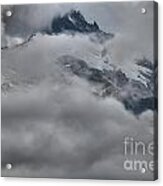 Tantalus Peaks Through The Clouds Acrylic Print