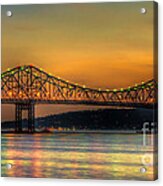 Tappan Zee Bridge Twilight Iv Panoramic Acrylic Print