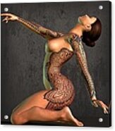 Tattooed Nude 5 Acrylic Print