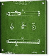 Telescope Patent From 1874 - Green Acrylic Print