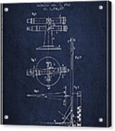Telescope Telemeter Patent From 1916 - Navy Blue Acrylic Print