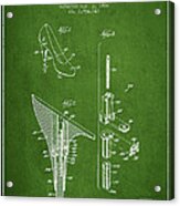 Telescopic Heel Patent From 1960 - Green Acrylic Print