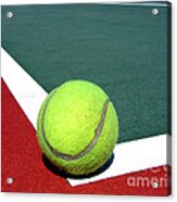 Tennis Ball On Court Acrylic Print