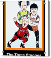 The 3 Stooges Playing Roller Derby Acrylic Print