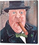 The Artist As Winston Churchill Acrylic Print