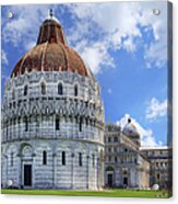 The Baptistery, Cathedral & Leaning Acrylic Print