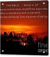 The Bibles Says.... Daniel 6 Vs 27 Niv Acrylic Print