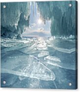 The Blue Ice Cave At Lake Baikal Acrylic Print