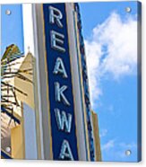 The Breakwater Neon Sign Acrylic Print