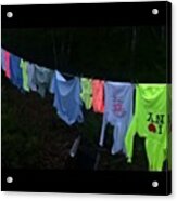 The Clothes Line At My House. #neon Acrylic Print