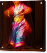 The Colours Of Indian Dance Acrylic Print