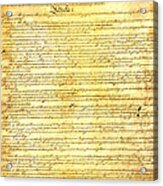 The Constitution Of The United States Of America Acrylic Print