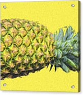 The Digitally Painted Pineapple Sideways Acrylic Print