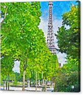The Eiffel Tower In The Spring Of 2014 Acrylic Print