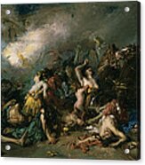 The Final Day Of Sagunto In 219bc, 1869 Oil On Canvas Acrylic Print