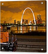 The Ftrl Railway With St Louis In The Background Acrylic Print