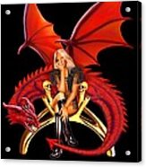 The Girl With The Red Dragon Acrylic Print
