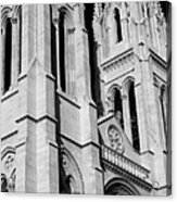 The Heights Of The Cathedral Basilica Of The Immaculate Conception Bw Acrylic Print