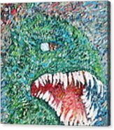 The Might That Came Upon The Earth To Bless - Godzilla Portrait Acrylic Print