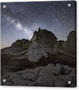 The Milky Way At White Pocket, Arizona, Usa Acrylic Print