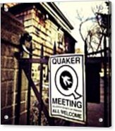 The Old Quaker Meeting House: Built In Acrylic Print
