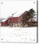 The Old Red Barn Acrylic Print