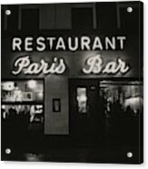 The Paris Bar Acrylic Print