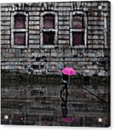 The Pink Umbrella Acrylic Print