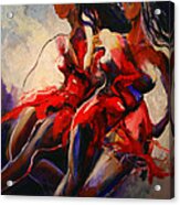 The Red Dress Acrylic Print