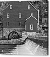 The Red Mill At Clinton Bw Acrylic Print