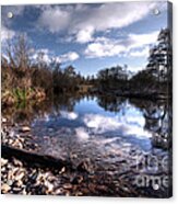 The River Culm At Five Fords Acrylic Print