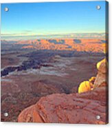 The Sun Sets On Canyonlands National Park In Utah Acrylic Print