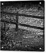 Thefence Black And White Acrylic Print