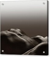 Three Human Naked Bodies, Monochrome Acrylic Print