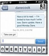 Throwback When Dane Cook Responded To Acrylic Print