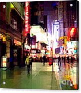 Times Square New York - Nanking Restaurant Acrylic Print