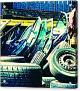 Tired Tires Acrylic Print