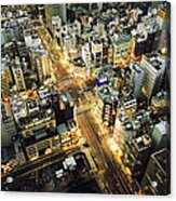 Tokyo Aerial View Street Acrylic Print