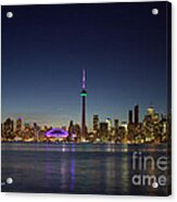 Toronto Skyline Colours Acrylic Print