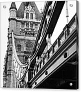 Tower Bridge In Black And White Acrylic Print