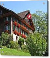 Traditional Wooden Swiss House Acrylic Print
