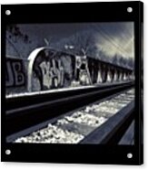 Train Tracks, Graffiti, Bridges And Bums Acrylic Print