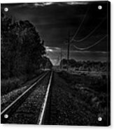 Train Tracks To Town Acrylic Print