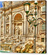 Trevi Fountain In Rome Acrylic Print