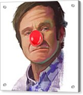 Tribute To Robin Williams Acrylic Print