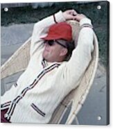 Truman Capote Leaning Back In A Chair Acrylic Print