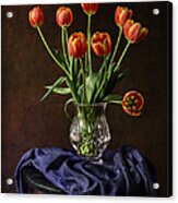 Tulips In A Crystal Vase Acrylic Print