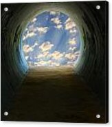 Tunnel With Light Acrylic Print